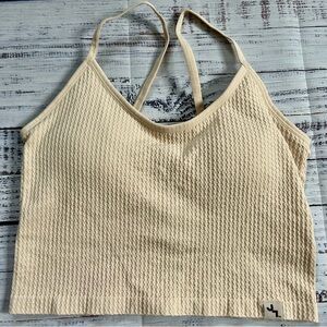 JoyLab‎ Beige Textured Crop Top